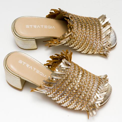 SANDALETTE, silber gold