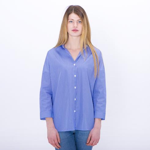 Blouse, blue-white