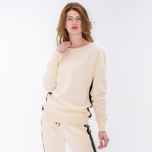 SWEAT, cream-tanne