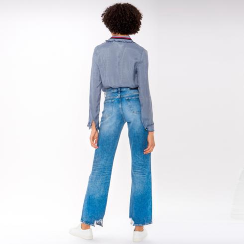 Blouse, navy-blue