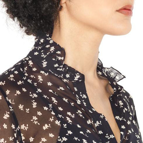 BLUSE, schwarz