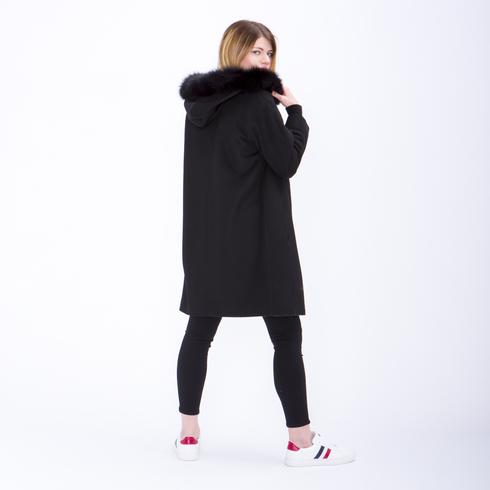 Coat (Hoody & Fur), black