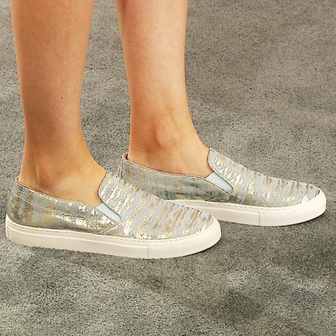 Slip-On, hellblau silver
