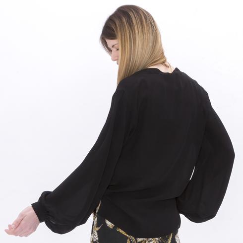 BLUSE, pure black
