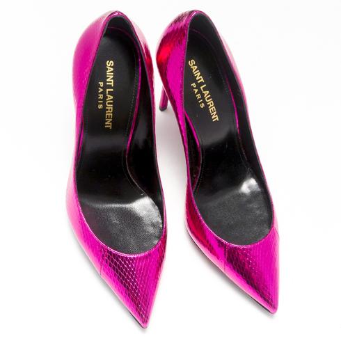 PUMPS, metal fuxia flash