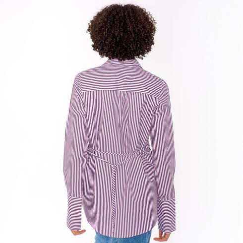 Blouse, navy-white-red