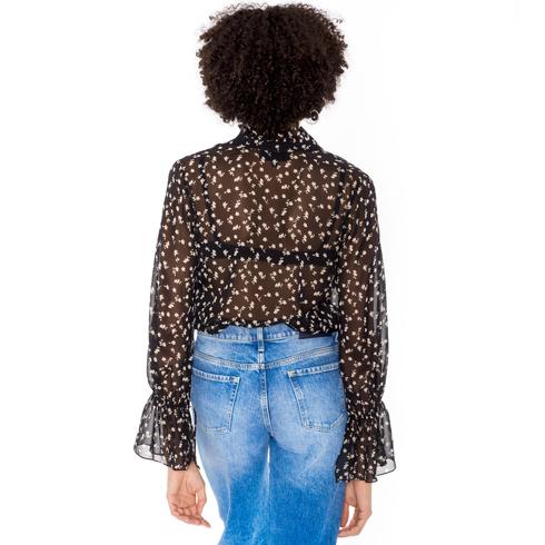 BLUSE, schwarz