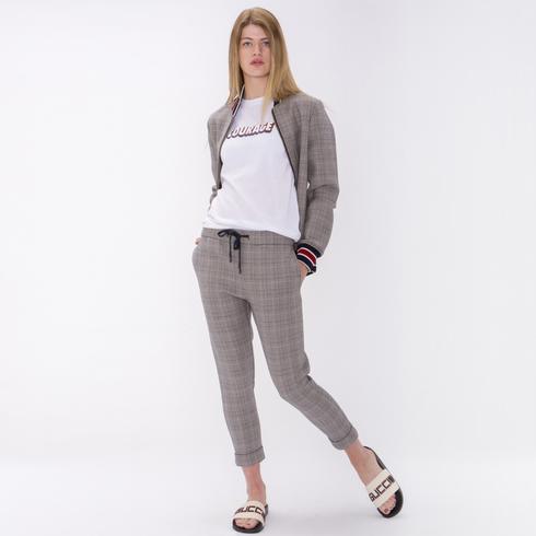 Sweat Jacket, checked-with-navy