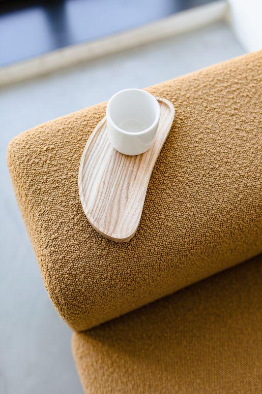 Sofa für Wohnzimmer 2-Sitzer senfgelb