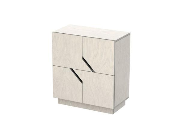 Kommode aus Holz in grau für Flur und Gästezimmer