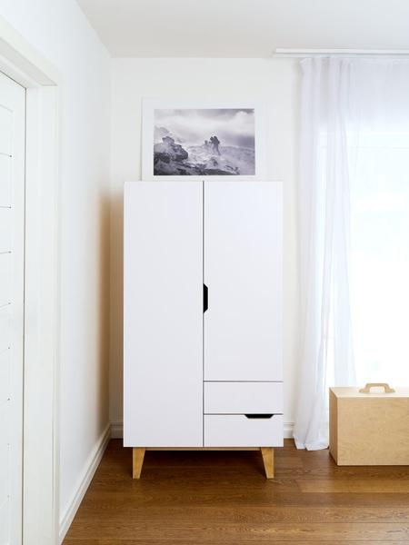 Schrank HUH weiß mit zwei Schubladen
