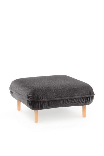 Polsterhocker für Sofa BEAN in grau - skandinavischer Pouf als Fussablage