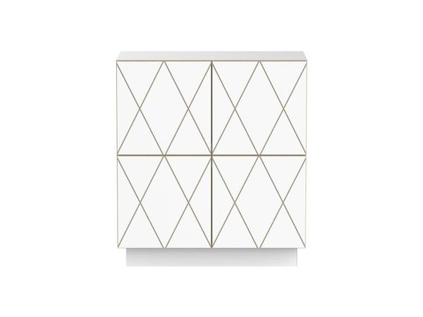 Kommode Romb 2x2 Holz weiß