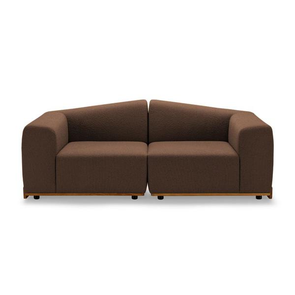 Loft-Sofa 2er-Sitzer braun