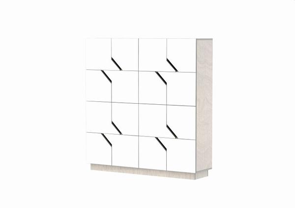 Highboard Maze Holz weiß