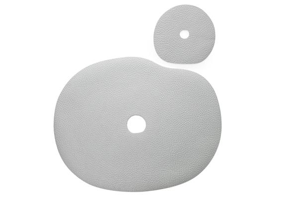 Glasuntersetzer Leder grau online kaufen
