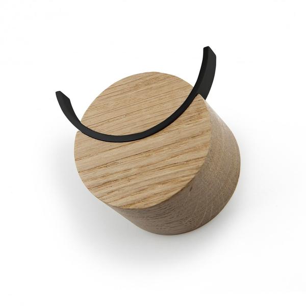 Wandhaken Deer Holz & Metall in schwarz