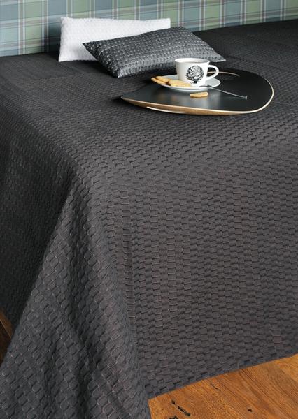 Tagesdecke für großes Bett in braun 220x220 cm