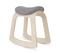 Ergonomischer Hocker Büro Holz Design grau