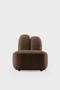 Designersessel BUNNY im modernen Design in braun