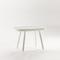 Couchtisch oval Holz weiß