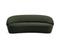 Rundes 3er Designersofa NAIVE in moosgrün