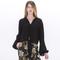 BLUSE, pure black