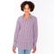 Blouse, navy-white-red