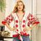 BLUSE, white-red
