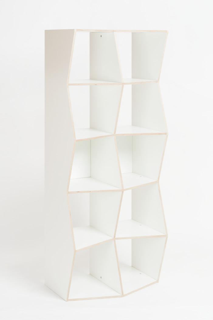 Bücherregal schmal Holz weiß