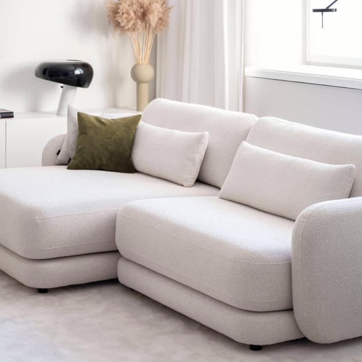 Heller 3er-Sofa mit Liegefläche skandinavisches Design