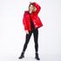 DAUNENJACKE, rot metal