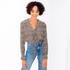 Blouse, black-cream