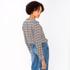 Blouse, black-white