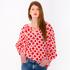 BLUSE, rot multi