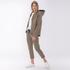 Sweat Scuba Hoody Jacket, pepita-tanne