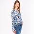 BLUSE, hellblau multi