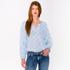 BLUSE, hellblau multi