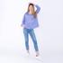 Blouse, blue-white