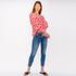 BLUSE, rot multi