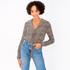 Blouse, black-cream