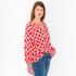 BLUSE, rot multi