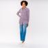 Blouse, navy-white-red