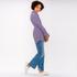 Blouse, red-pink-lightblue-navy-white