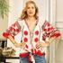 BLUSE, white-red