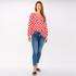 BLUSE, rot multi