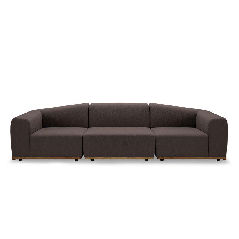 3er-Couch Wohnzimmer grau skandinavisches Design