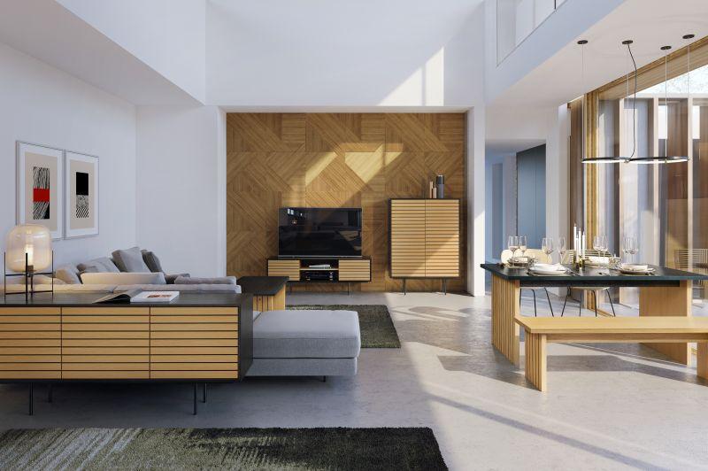 Wohnzimmer skandinavisch einrichten TV-Schrank