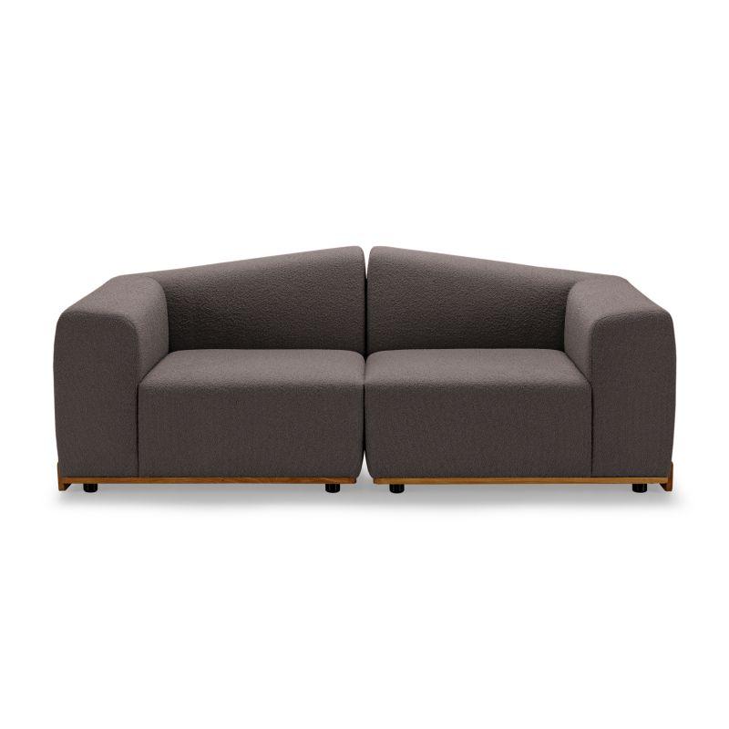 Graues Designersofa 2-Sitzer skandinavisch