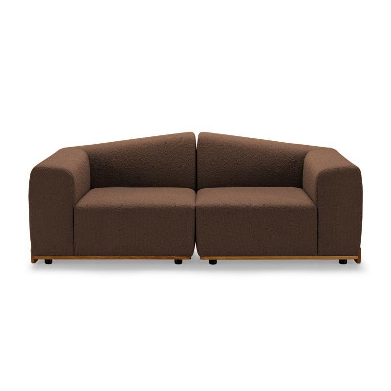 Loft-Sofa 2er-Sitzer braun